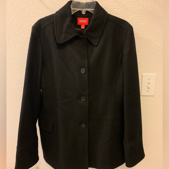 Esprit Wool Coat (black) size M - Picture 1 of 7